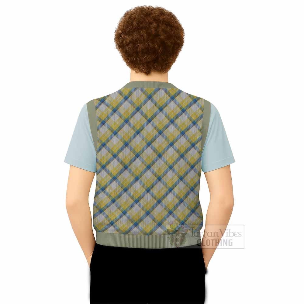 MacGrath (McGrath) Tartan  Knitted V-Neck Vest Cross Style