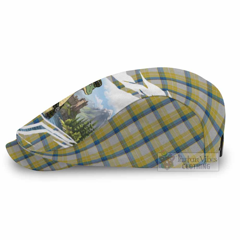 MacGrath (McGrath) Tartan Loch Ness Monster Scottish Heritage Art Flat Cap, Jeff Cap