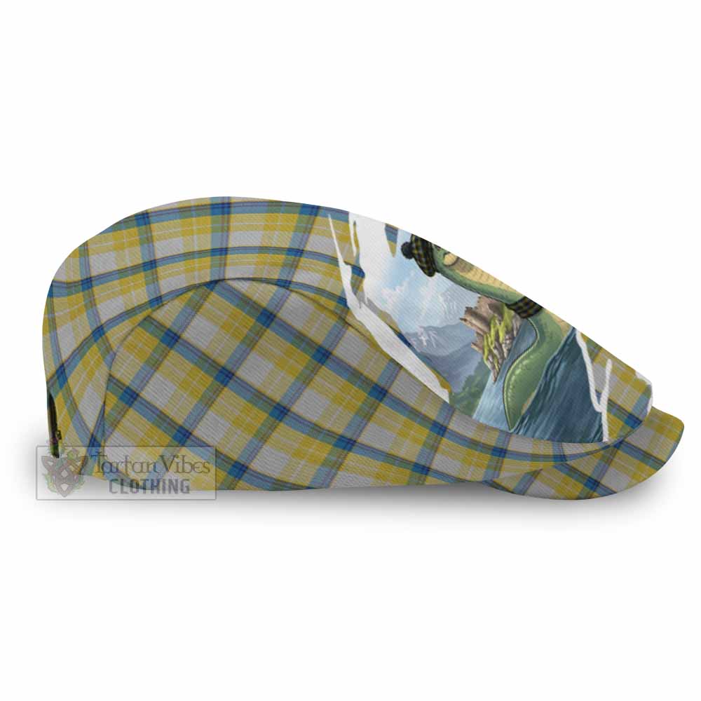 MacGrath (McGrath) Tartan Loch Ness Monster Scottish Heritage Art Flat Cap, Jeff Cap