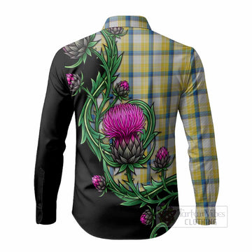 MacGrath (McGrath) Tartan Long Sleeve Button Shirts Resilient Scottish Thistle