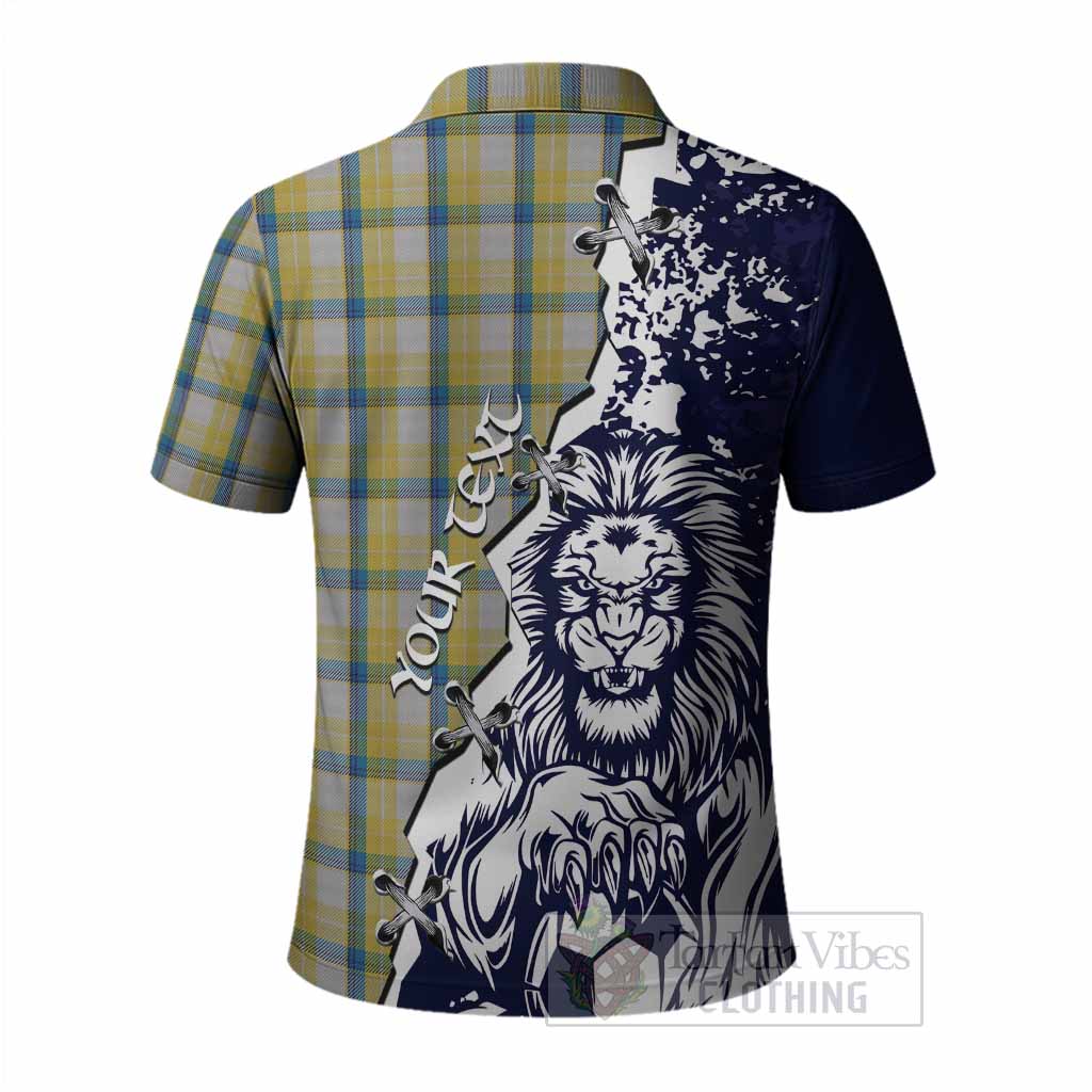 MacGrath (McGrath) Tartan Scottish Polo Shirt Angry Lion With Soccer Ball Style