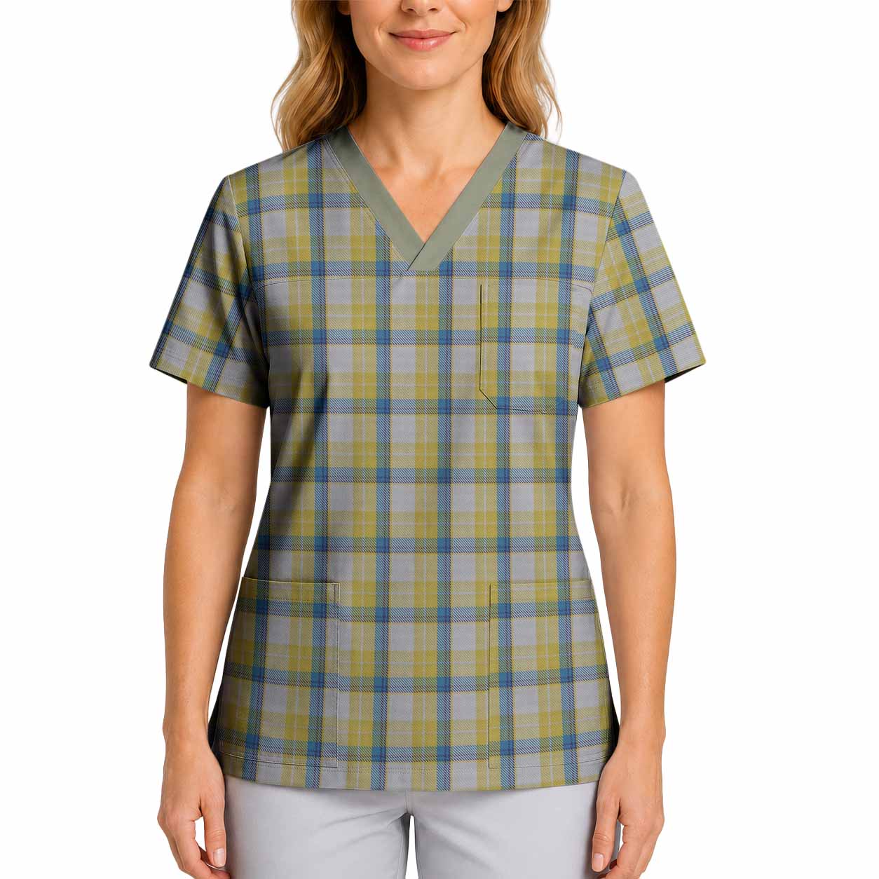 MacGrath (McGrath) Tartan Scrub Top 4XL - Tartan Vibes Clothing