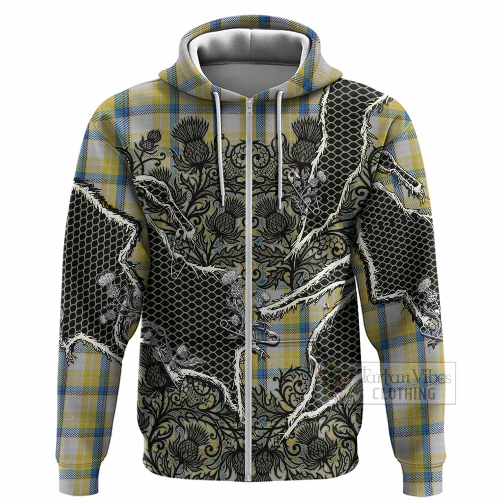 MacGrath (McGrath) Tartan Thistle Dark Gothic Hoodie Zip Hoodie - Tartan Vibes Clothing