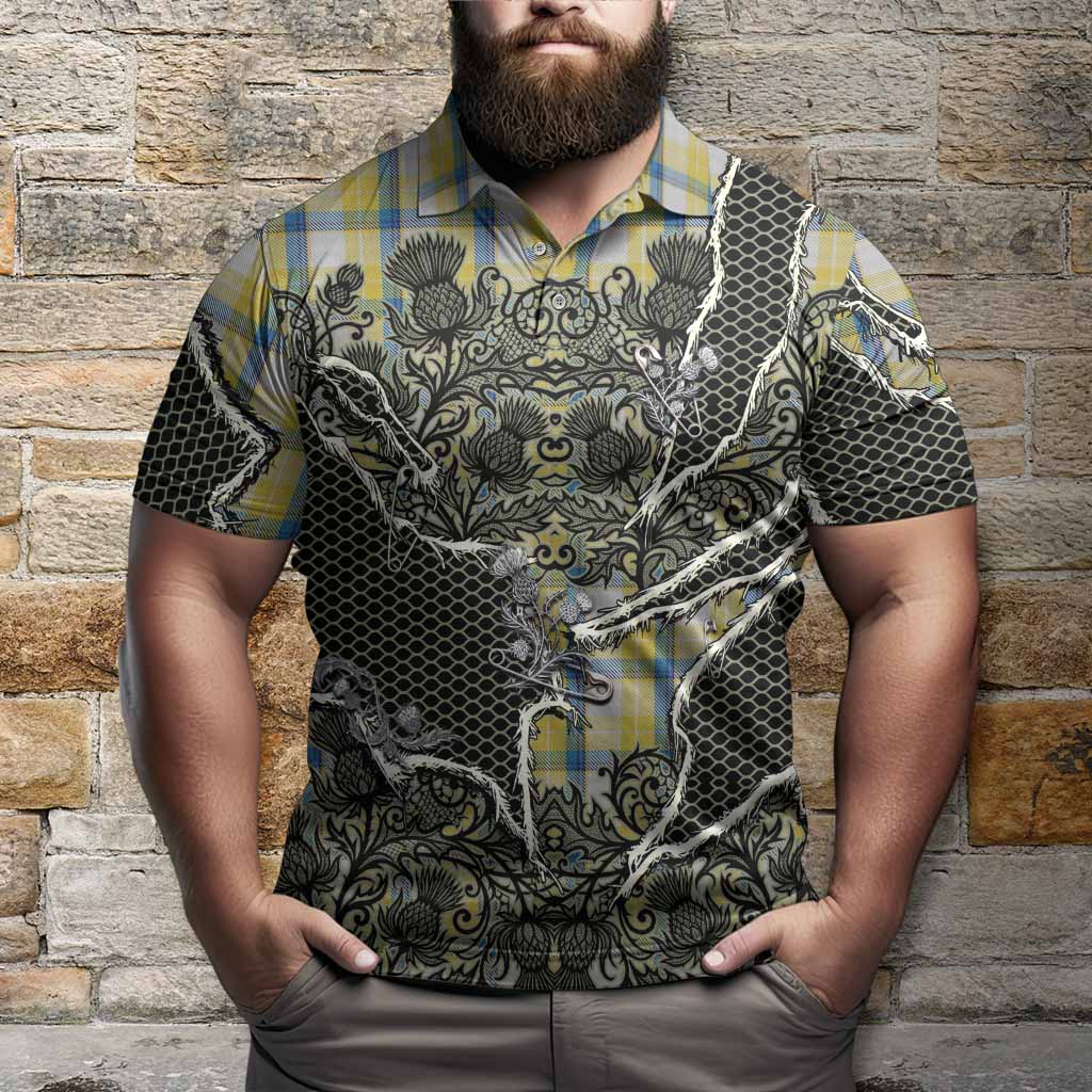 MacGrath (McGrath) Tartan Thistle Dark Gothic Polo Shirt - Tartan Vibes Clothing