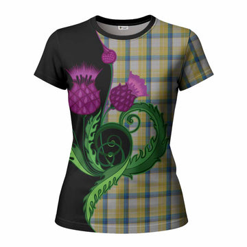 MacGrath (McGrath) Tartan Women T shirt Traditional Scottish Thistle