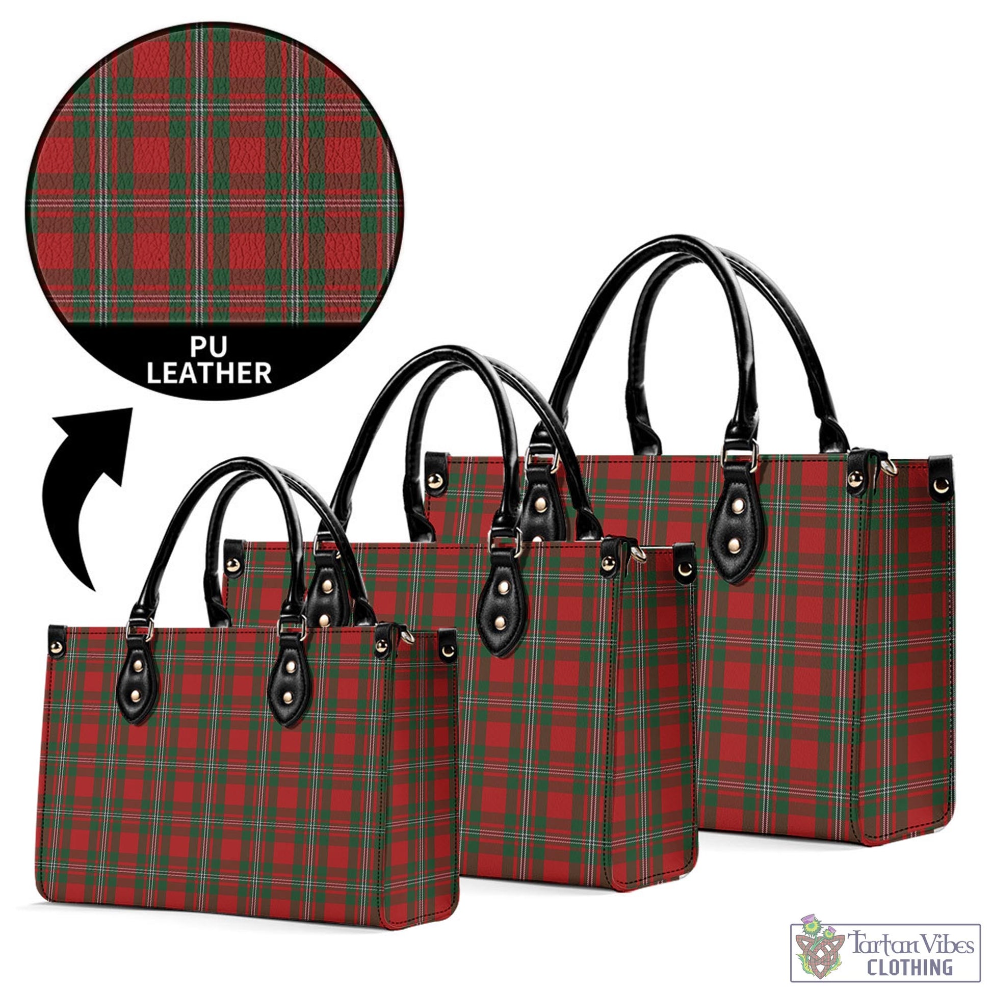 Tartan Vibes Clothing MacGregor Tartan Luxury Leather Handbags