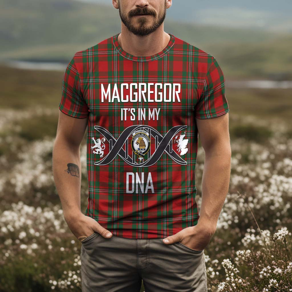 MacGregor (McGregor) Tartan T-Shirt with Family Crest DNA In Me Style Kid's Shirt - Tartan Vibes Clothing