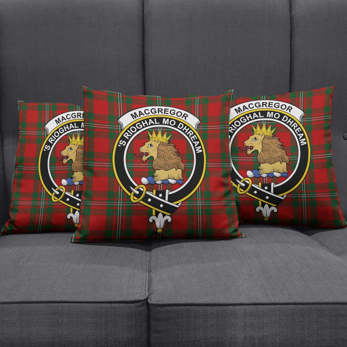 MacGregor (McGregor) Tartan Pillow Cover with Family Crest Rectangle Pillow Cover 51*91cm - Tartan Vibes Clothing
