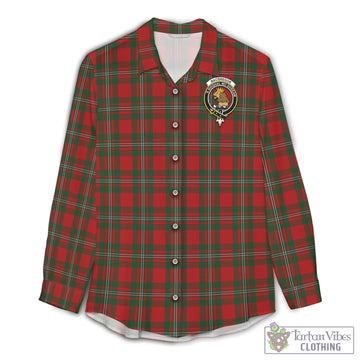MacGregor (McGregor) Tartan Women's Casual Shirt with Family Crest