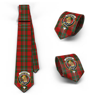 MacGregor (McGregor) Tartan Classic Necktie with Family Crest