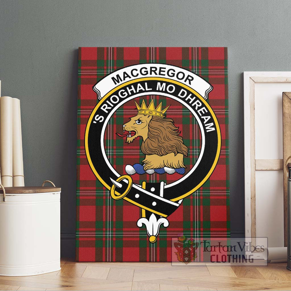 MacGregor (McGregor) Tartan Canvas Print Wall Art with Family Crest Without Frame - Tartan Vibes Clothing