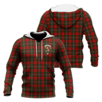 MacGregor Tartan Knitted Hoodie with Family Crest