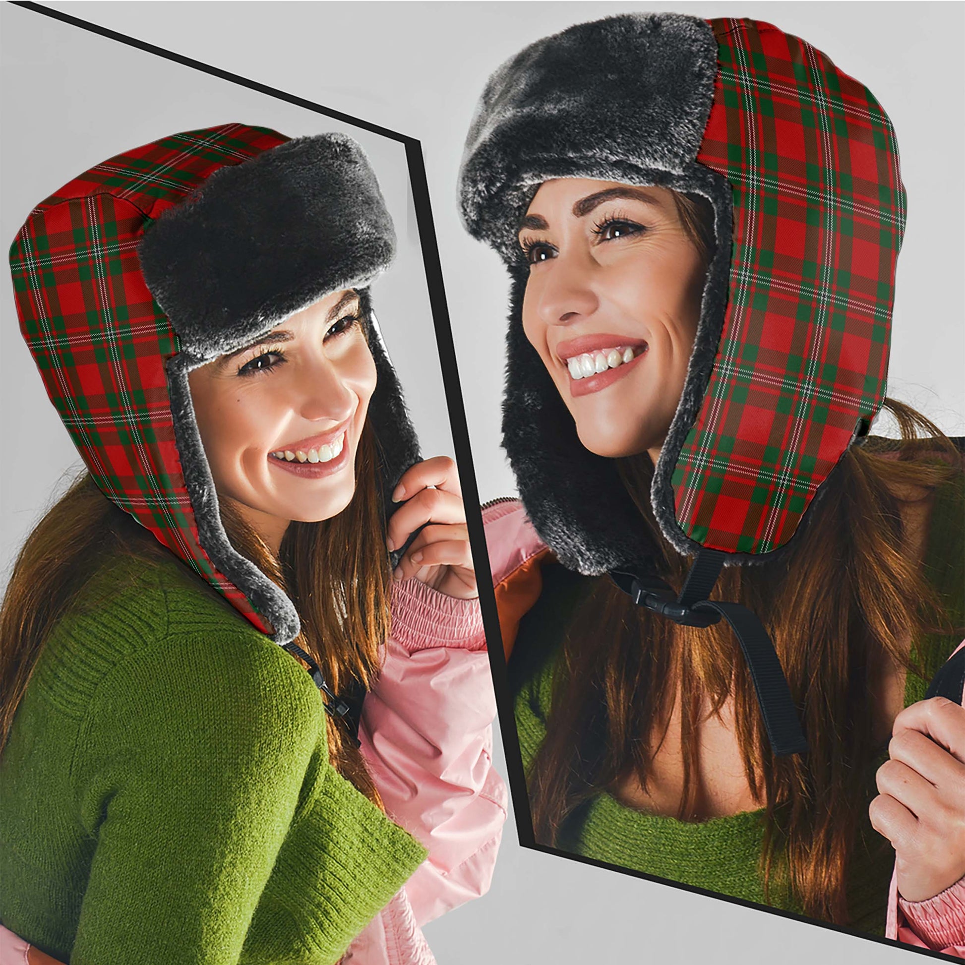 MacGregor Tartan Winter Trapper Hat Winter Trapper Hat Universal Fit Circumference 22.8in (58cm) - Tartanvibesclothing