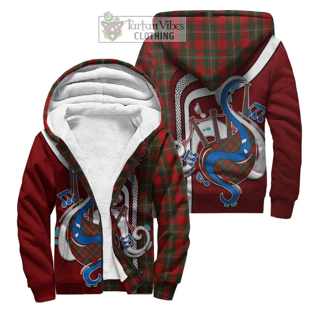 MacGregor (McGregor) Tartan Sherpa Hoodie with Epic Bagpipe Style Unisex S - Tartanvibesclothing Shop