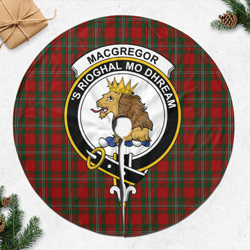 MacGregor (McGregor) Tartan Christmas Tree Skirt with Family Crest
