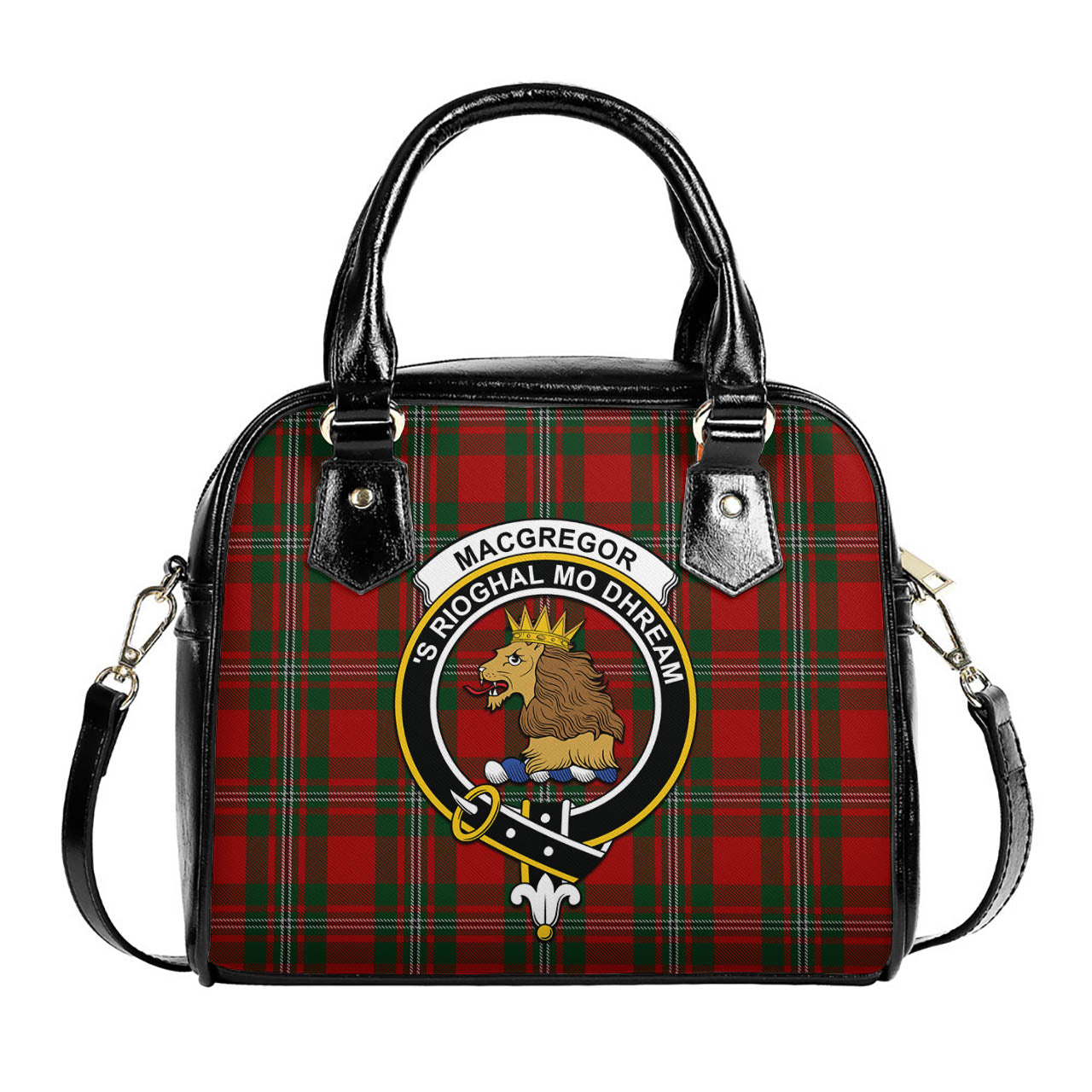 MacGregor Tartan Shoulder Handbags with Family Crest One Size 6*25*22 cm - Tartanvibesclothing
