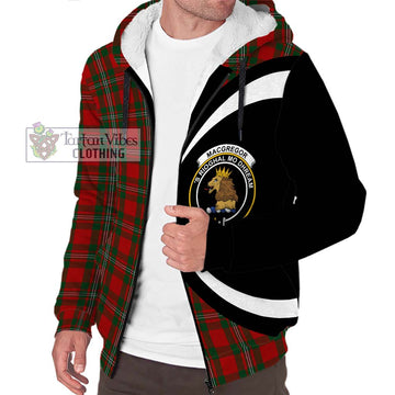MacGregor (McGregor) Tartan Sherpa Hoodie with Family Crest Circle Style