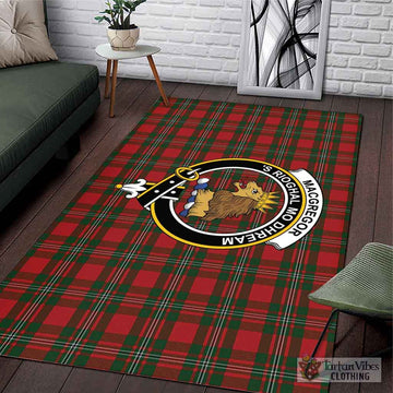 Tartan Vibes Clothing MacGregor Tartan Area Rug with Family Crest