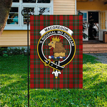 MacGregor Tartan Flag with Family Crest