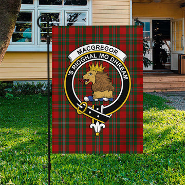 MacGregor (McGregor) Tartan Garden Flag with Family Crest
