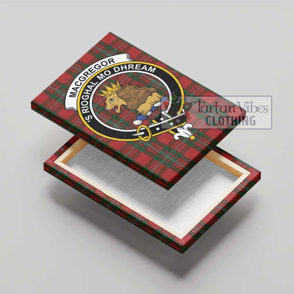 MacGregor (McGregor) Tartan Canvas Print Wall Art with Family Crest - Tartan Vibes Clothing