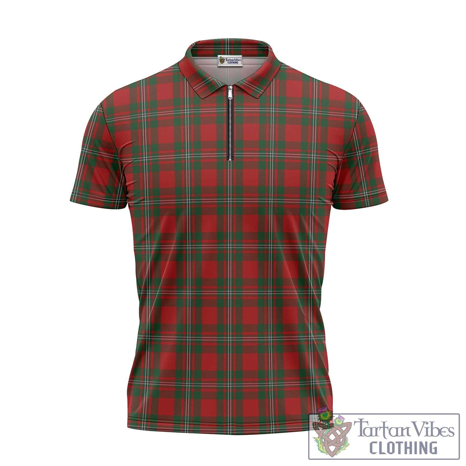 Tartan Vibes Clothing MacGregor Tartan Zipper Polo Shirt