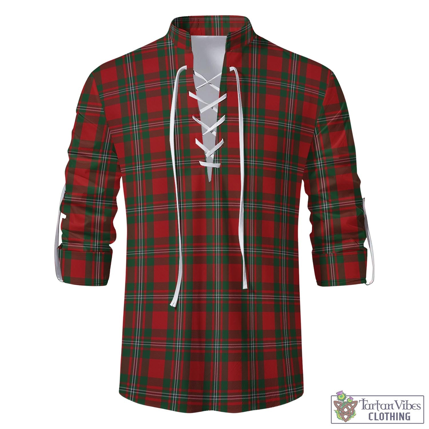 Tartan Vibes Clothing MacGregor Tartan Men's Scottish Traditional Jacobite Ghillie Kilt Shirt