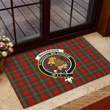 MacGregor (McGregor) Tartan Rubber Doormat with Family Crest