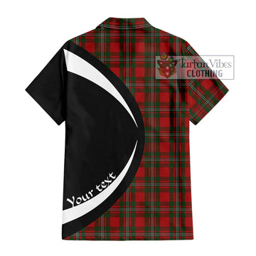 MacGregor (McGregor) Tartan Short Sleeve Button Up with Family Crest Circle Style - Tartan Vibes Clothing