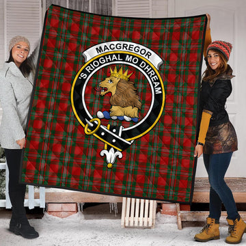 MacGregor (McGregor) Tartan Quilt with Family Crest