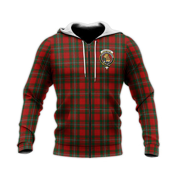MacGregor Tartan Knitted Hoodie with Family Crest