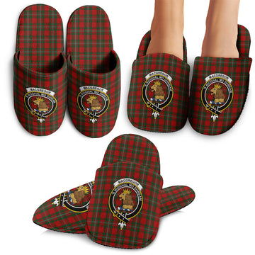MacGregor Tartan Home Slippers with Family Crest - Tartanvibesclothing