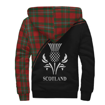 MacGregor Tartan Sherpa Hoodie with Family Crest Curve Style