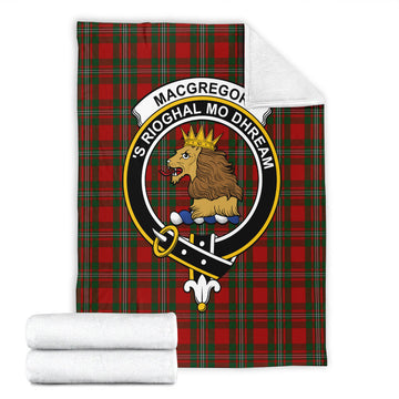 MacGregor Tartan Blanket with Family Crest