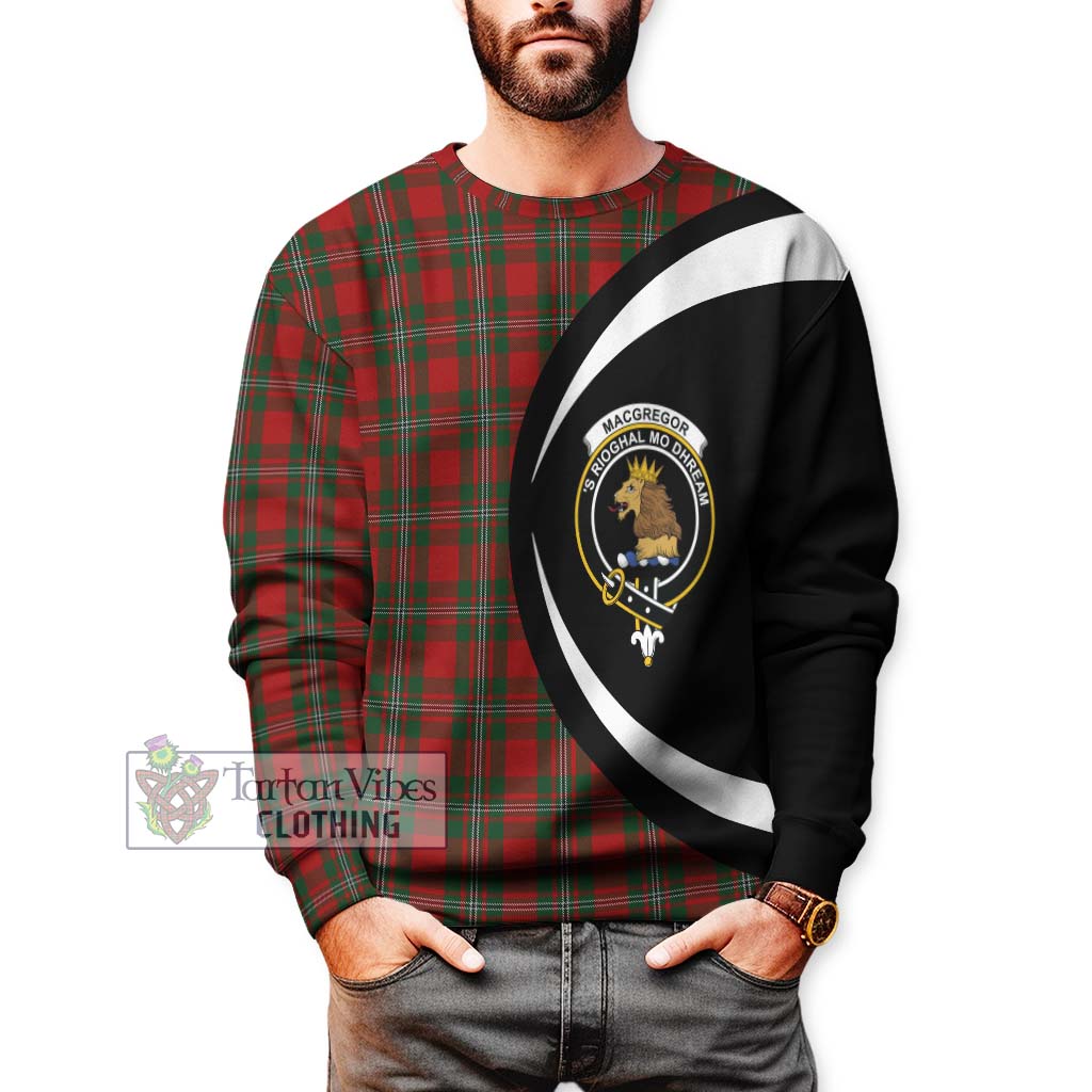 MacGregor (McGregor) Tartan Sweatshirt with Family Crest Circle Style - Tartan Vibes Clothing
