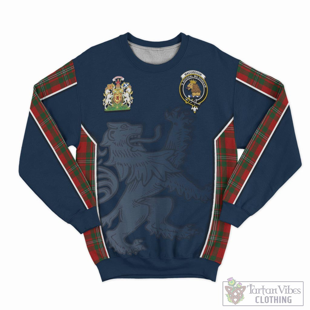 Tartan Vibes Clothing MacGregor Tartan Sweater with Family Crest and Lion Rampant Vibes Sport Style