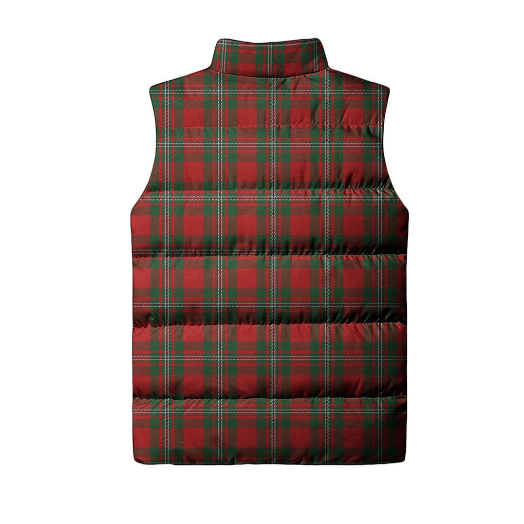 MacGregor Tartan Sleeveless Puffer Jacket with Family Crest - Tartanvibesclothing