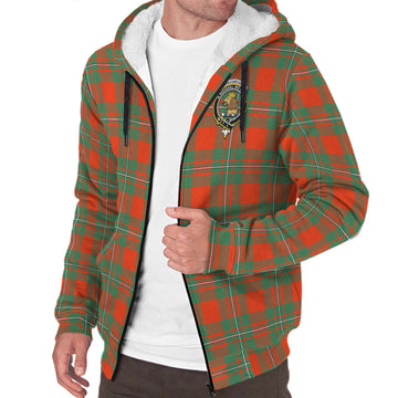 MacGregor Ancient Tartan Sherpa Hoodie with Family Crest
