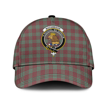 MacGregor Hunting Ancient Tartan Classic Cap with Family Crest