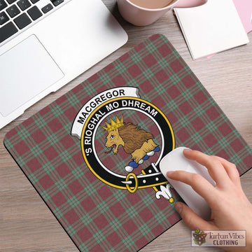 MacGregor Hunting Ancient Tartan Mouse Pad with Family Crest