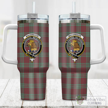 MacGregor Hunting Ancient Tartan and Family Crest Tumbler with Handle