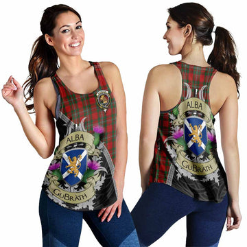 Tartan Vibes Clothing MacGregor (McGregor) Tartan Family Crest Women's Racerback Tanks Lion Rampant Royal Thistle Shield Celtic Inspired
