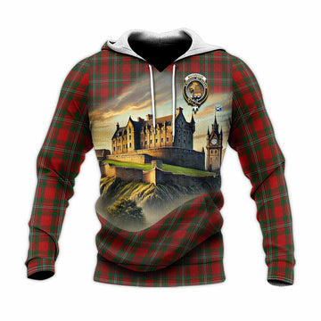 MacGregor (McGregor) Tartan Family Crest Knitted Hoodie with Scottish Ancient Castle Style