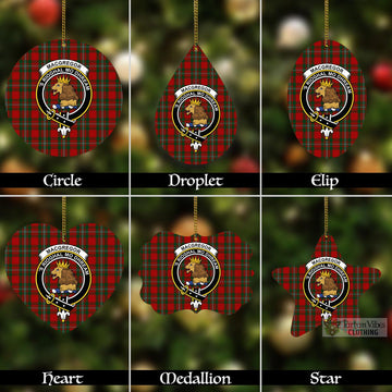 MacGregor (McGregor) Tartan Christmas Aluminium Ornament with Family Crest