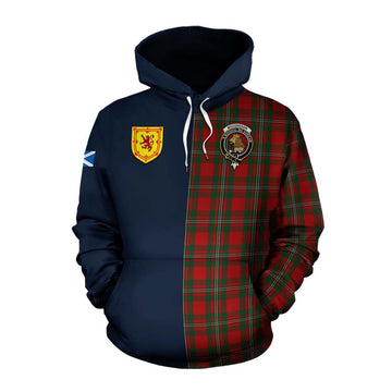 MacGregor (McGregor) Tartan Cotton Hoodie Alba with Scottish Lion Royal Arm Half Style