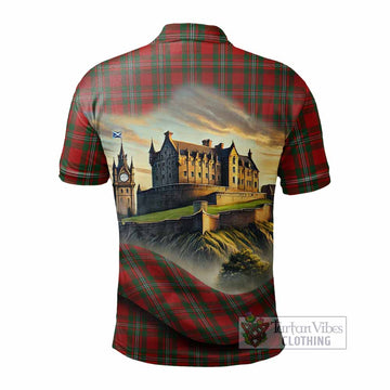 MacGregor (McGregor) Tartan Family Crest Polo Shirt with Scottish Ancient Castle Style