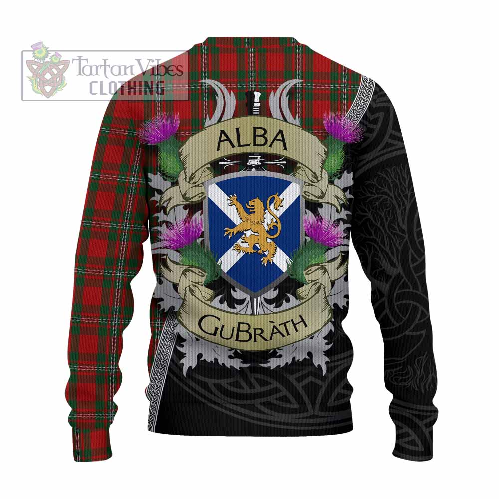Tartan Vibes Clothing MacGregor (McGregor) Tartan Family Crest Knitted Sweater Lion Rampant Royal Thistle Shield Celtic Inspired
