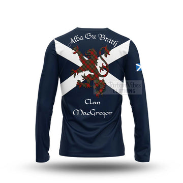 Tartan Vibes Clothing MacGregor (McGregor) Tartan Lion Rampant Long Sleeve T-Shirt – Proudly Display Your Heritage with Alba Gu Brath and Clan Name