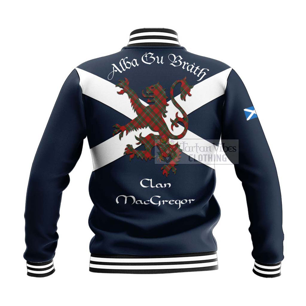 MacGregor (McGregor) Tartan Lion Rampant Baseball Jacket Proudly Display Your Heritage with Alba Gu Brath and Clan Name - Tartan Vibes Clothing