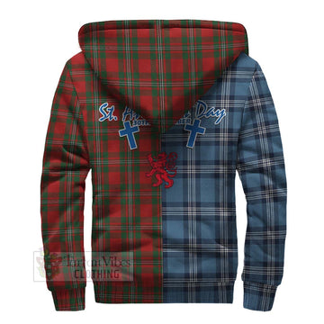 MacGregor (McGregor) Tartan Sherpa Hoodie Happy St. Andrew's Day Half Tartan Style